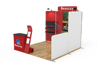 Stand de présentation portable avec logo personnalisé pour salons professionnels et expositions, facile à monter, stand d'exposition pour salons professionnels