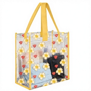 Bolso de Mano Abierto, Elegante, Transparente, Casual, Ligero, Resistente al Agua, con Estampado de Anthurium y Plumeria, Diseño Personalizado, para Verano y Otoño - Product Image 2