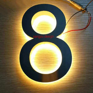 Targa LED Impermeabile per Porta d'Hotel, Numero Civico da <span class=keywords><strong>8</strong></span> Pollici, Insegna con Lettere e Numeri per Indirizzo - Product Image 5