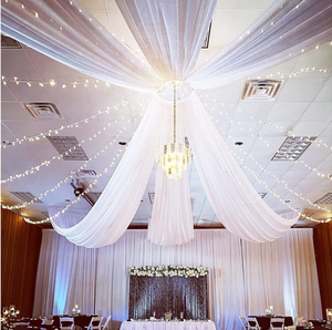 Rèm trần đám cưới rộng 75cm, 35 màu, chất liệu chiffon, dùng trang trí vòm, rèm voan cho tiệc cưới, lễ cưới, trang trí đám cưới - Product Image 3