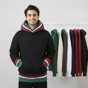 Haute qualité 100% coton hommes sweat à capuche surdimensionné impression broderie sweats à capuche personnalisés sweat à capuche en fourrure sur mesure - Product Image 3