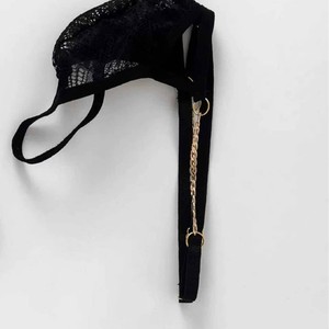 กางเกงในชายเซ็กซี่แบบ Thong สีดำ ลูกไม้เอวต่ำ สไตล์ยั่วยวน - Product Image 5