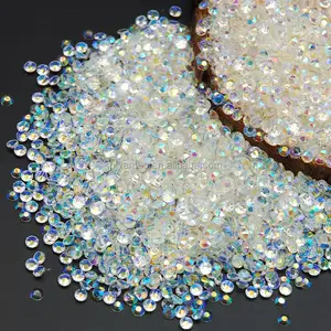 Wholesale FlatBack Transparent Crystal AB Strass SS3-SS20 Glass Clear Crystal AB 3D Without Foil Nail Rhinestones