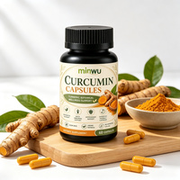 Capsules de curcumine naturelle sans gélatine, végétaliennes, végétariennes, à base de plantes, sans OGM, pour adultes, complément alimentaire pour soutenir le système immunitaire