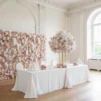 Boule de fleurs artificielles de luxe moderne personnalisée pour décoration de mariage, écologique, couleurs blanc et bleu bébé, tailles personnalisées disponibles