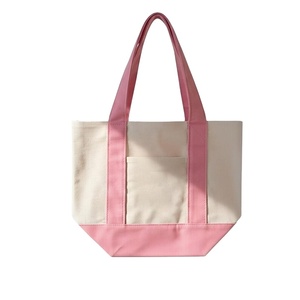 Custom Logo Organic Cotton Canvas <b>Tote</b> <b>Bag</b> Reusable Shopping Handbag <b>with</b> Inner <b>Pocket</b> Eco Friendly Grocery Beach <b>Tote</b> <b>Bag</b> - Product Image 3