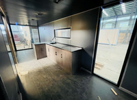 Maisons écologiques modulaires préfabriquées de luxe prêtes à l'emploi à cadre en acier cabines conteneur en verre maison en bois