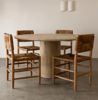 Chaises Chaise de salle à manger en bois massif Chaise de comptoir de bar en rotin tissé Herbe naturelle traditionnelle Rotin Loisirs Meubles de maison Moderne