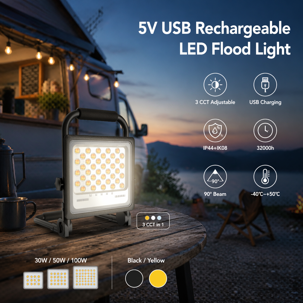 Waterproof Hot Selling Portable Emergency Mounted Lamp Outdoor Fishing Battery Lamp Worklight Rechargeable Flood Led Work Light