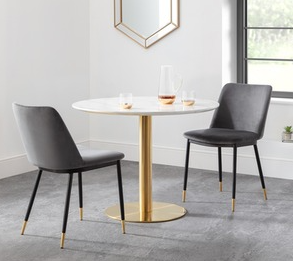 स्टेनलेस स्टील बेस के साथ आधुनिक पत्थर प्लेट भोजन तालिका 2-4 व्यक्ति तालिका - Product Image 5