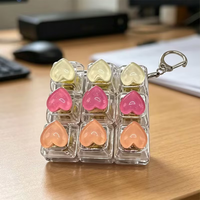 Porte-clés personnalisé en résine PVC, impression 3D, forme libre, bouton de clavier anti-stress, son de clic, capuchon de touche, jouet sensoriel