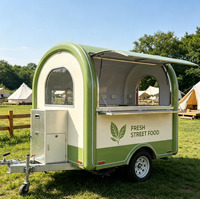 Remorque de restauration mobile électrique entièrement équipée, cadre en acier inoxydable, norme européenne, résistante à la rouille, stand alimentaire portable pour bonbons