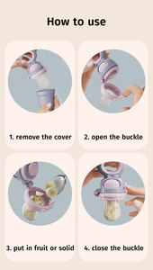 Empeng Buah Bayi Silikon Bebas BPA, Aman untuk Makanan Segar, untuk Anak - Product Image 5