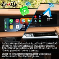 صندوق كاربلاي لاسلكي أندرويد وأندرويد أوتو لسيارة لكزس LC500h 2017- واجهة فيديو ونظام ملاحة GPS مع تحكم باللمس LC500
