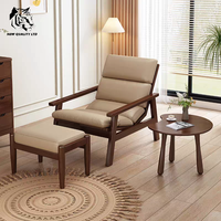 Sofá de estilo rústico de madera y tela, nuevo diseño, muebles para sala de estar, fabricado en China, precio bajo, personalizable, en stock, dropshipping.