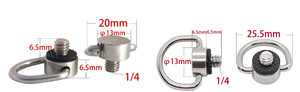 LeGood <b>camera</b> <b>strap</b> stainless steel D ring screw 1/4 M6 custom logo - Product Image 5