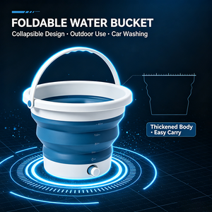 Cubo de agua plegable para acampar al aire libre y lavar el coche - Product Image 1