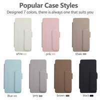 Étui portefeuille antichoc en cuir PU pour 18 Pro Max/17 Pro Max 16 15 Plus avec porte-cartes et protection de l'appareil photo