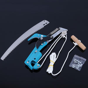 กรรไกรตัดแต่งกิ่งอะลูมิเนียมอัลลอยด์แบบยาวพิเศษ ใบเลื่อย 350 มม. เส้นผ่านศูนย์กลางตัด 30-50 มม. พร้อมเชือกและด้ามไม้สำหรับตัดต้นไม้ - Product Image 1