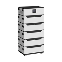 Batterie solaire domestique empilable 10 kWh 51,2 V 200 Ah avec onduleur tout-en-un, LiFePO4 Power Wall, BMS, télécommande, efficacité 95 %