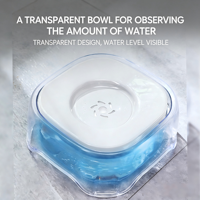 Bol d'eau portable anti-fuite pour animaux de compagnie, grande capacité de 2000 ml, sans déversement, en PP, pour chiens et chats