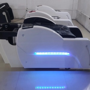 เก้าอี้นวดสระผมไฟฟ้า KISEN รุ่นโมเดิร์น สีขาวดำ แบบเต็มตัว 4D พร้อมอ่างล้างผม - Product Image 4