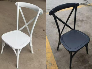 Silla moderna apilable de plástico PP blanco y dorado para bodas, granja, comedor y uso en hoteles, muebles comerciales - Product Image 6