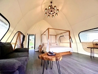 Toile de luxe Glamping Safari Outdoor Glamping Sailing Shape Hotel Tent Waterproof Glamping Safari Lodge Tente pour Camping Resort