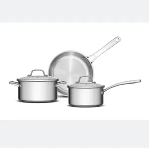 18/24cm Kitchen 304 Stainless Steel Cookware Set Frying Pan Stock Pot