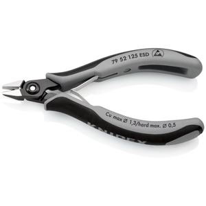 KNIPEX 79 52 125 ESD Cortador diagonal de precisión para electrónica con mangos multicomponentes pulidos de 125 mm - Product Image 2