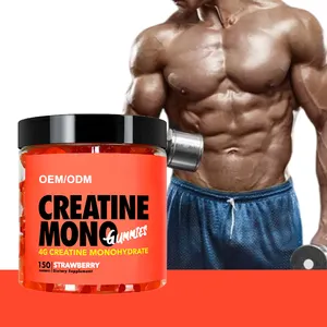 Private Label Energie Pre Workout Supplementen Creatine Monohydraat Gummy Candy Veganistische Gewichtstoename Gummies