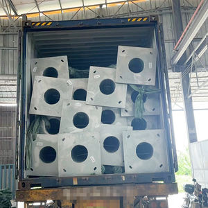 Солнечный светодиодный уличный фонарный столб из оцинкованной стали 20-25 футов, металлический столб для солнечных уличных фонарей - Product Image 6