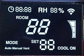 Заводской заказной размер ЖК-дисплей <span class=keywords><strong>7</strong></span> сегментов типа VA с сенсорным ключом для домашней автоматизации дисплей - Product Image 2