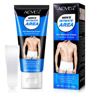 ALIVER indoloro todo el cuerpo axila área privada <span class=keywords><strong>vello</strong></span> púbico piel sensible crema depilatoria íntima para hombres - Product Image 2