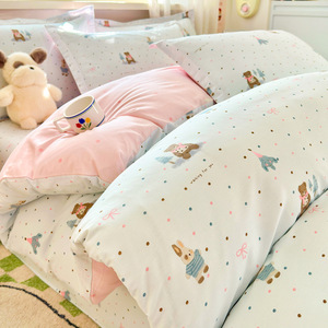 <b>Cute</b> Cartoon Pure Cotton Duvet Cover Set 60s 133*76 Breathable For Children's Bedding - Product Image 4