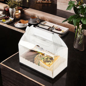 Cajas Rectangulares Desechables de Plástico PET para Empacar Té y Pasteles con Asa para Uso Alimentario - Product Image 3