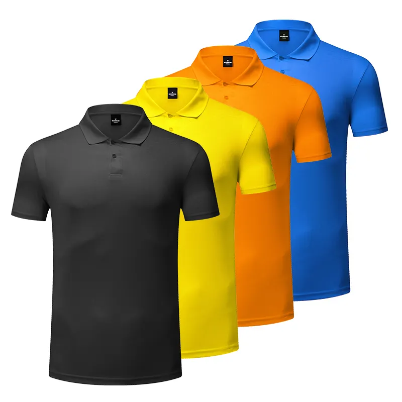 Sublimação personalizada Em Branco Poliéster 4pcs Golf T Camisas Bordadas T-shirts Polo Uniforme Preto Imprime Plus Size Camisas Polo dos homens