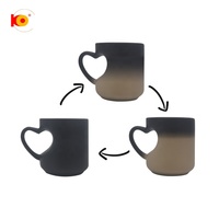 Gobelets magiques pour Sublimation, en forme de cœur, 11oz, personnalisés, usine, pièces