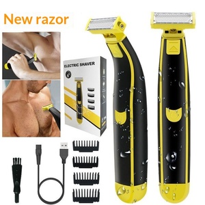 Recortadora de Pelo para <span class=keywords><strong>Hombre</strong></span>, Recargable por USB, Lavable, Afeitadora Eléctrica para <span class=keywords><strong>Piernas</strong></span> y Rostro, hasta 60 Minutos de Autonomía - Product Image 1