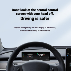 8.8-Inch Bluetooth Smart Instrument Display for Tesla Model 3/Y Carplay <strong>HUD</strong> <strong>Wireless</strong> Projection Voice Control LCD Screen