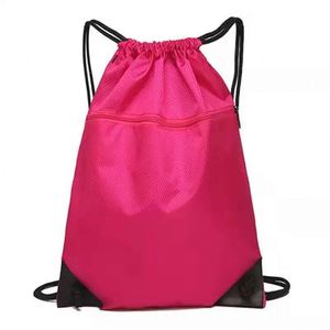 Custom Logo <b>Nylon</b> Drawstring <b>Backpack</b> Sports Gym Bag, Printed Sack Pack for Outdoor Travel School Outside Activities Wholesale - Product Image 3