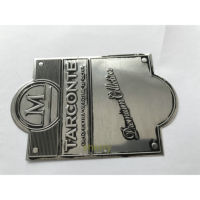 Autocollant de bouteille d'alcool en étain surélevé avec logo vintage, étiquettes de bouteille de vin rouge argent antique