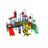 Toboggan aquatique de haute qualité pour piscine, parc aquatique pour enfants, aire de jeux extérieure, jeux aquatiques, activités Jmq-G145B