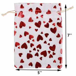 Bolsa de Regalo Portátil de Algodón con Cordón para el Día de San Valentín, con Diseño Moderno y de Alta Calidad, Venta al Por Mayor - Product Image 2