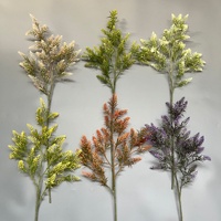 Fleurs artificielles en soie verte, agripaume, arrangements décoratifs pour mariages et utilisation extérieure avec technique de simulation