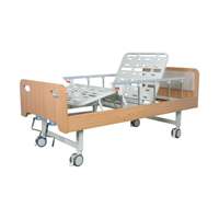 Lit médical à domicile avec deux manivelles, fonctions de levage des jambes et de réglage de la tête, base de matelas 1950x900mm, capacité 180kg