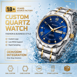 Meilleure Montre Homme Décontractée de Luxe, Étanche avec Calendrier, Lumineuse à Quartz, en Acier Inoxydable, Idéale pour les Affaires - Product Image 1
