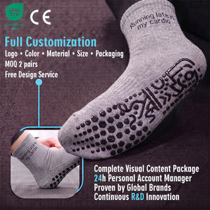 Calcetines de Pilates BiLu para Mujer, con Agarre de Silicona, para Yoga, Barre, Danza, Mezcla de Algodón, Logotipo Personalizado, Marca Privada, Intertek - Product Image 1