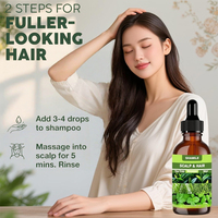 Minyak Rambut Herbal Mint Label Pribadi 30ml Perawatan Kulit Kepala Minyak Pelembut Bernutrisi untuk Rambut Rusak Kering Keriting OEM Grosir