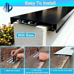 <span class=keywords><strong>Copertura</strong></span> per <span class=keywords><strong>Parapetto</strong></span> Prodotta in Fabbrica con Illuminazione Integrata e Scanalature, Bordo Antigoccia per <span class=keywords><strong>Balcone</strong></span> e <span class=keywords><strong>Copertura</strong></span> Protettiva - Product Image 6